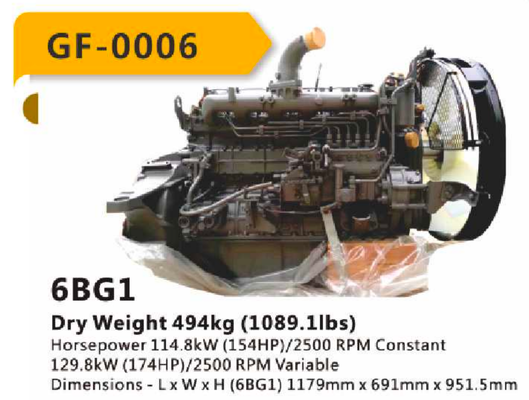Good price 6BG1 TP JPN GF-0006 ENGINE ASSY SERIES online