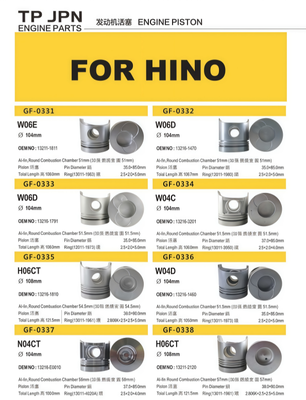 Giá tốt Động cơ khoáng máy piston cho HINO Trực tuyến
