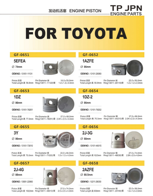 Buen precio PISTÓN DE MOTOR DE EXCAVADORA PARA TOYOTA En línea