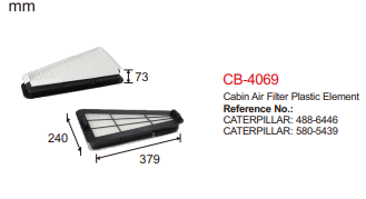 Bon prix CA7099AB/CB4069/CB4032/CHA7719/CJ1383/5236604/3608960 Pour le kit de filtrage complet E312GC/E313GC En ligne